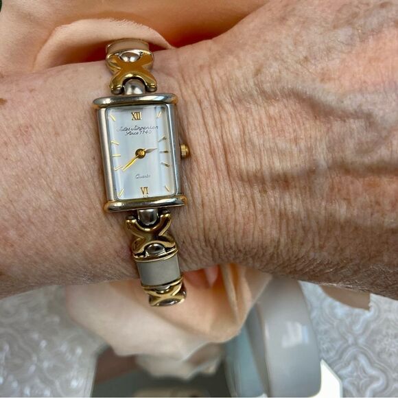 Vintage Jules Jurgenson Two-Tone Ladies Bracelet Watch - Picture 8 of 16